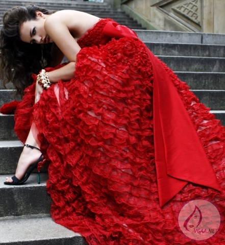 Kırmızı Abiye Elbise Modelleri