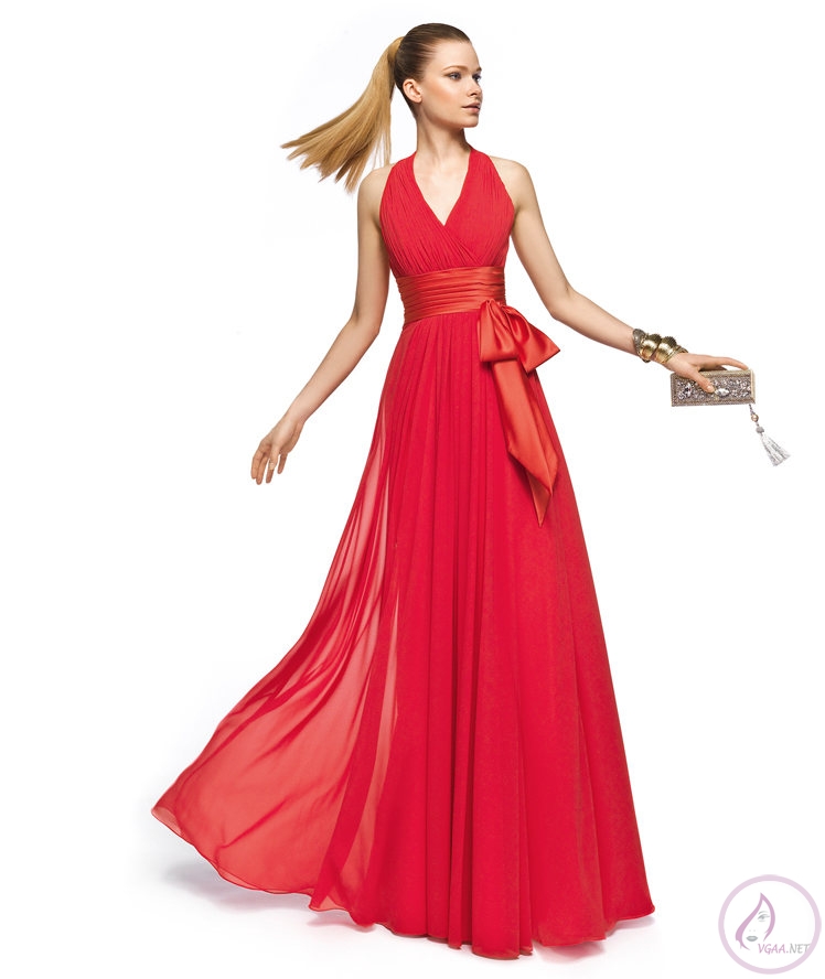 uzun Kırmızı Abiye Elbise Modelleri 2014