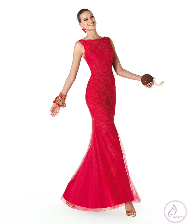 uzun Kırmızı Abiye Elbise Modelleri
